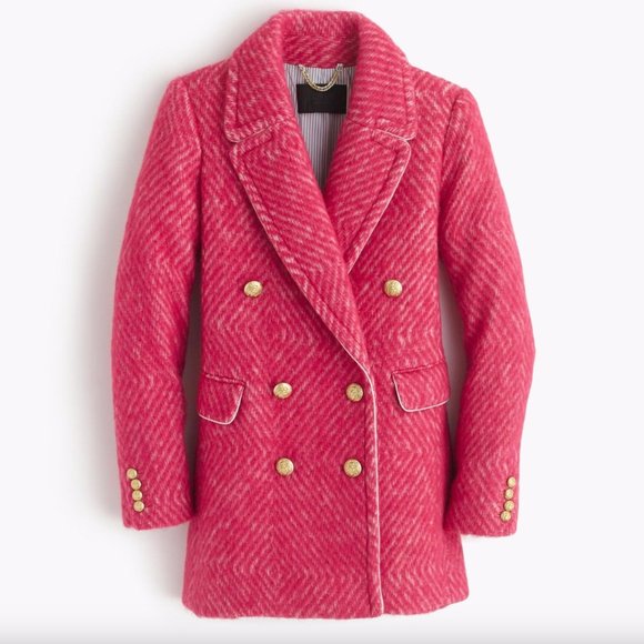 J. Crew Pink Pea Coat - Picture 10 of 10
